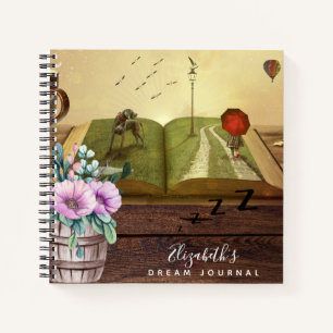 Rustikales Foto Dream Journal Analysis Record Notizblock
