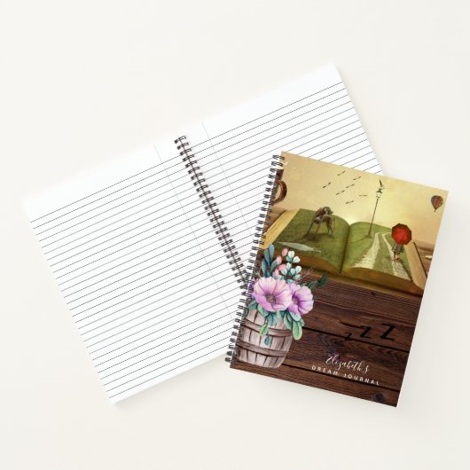 Rustikales Foto Dream Journal Analysis Record Notizblock (Innenseite)