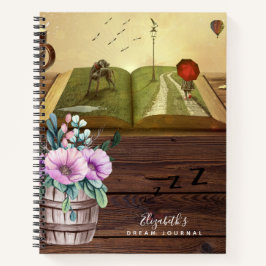 Rustikales Foto Dream Journal Analysis Record Notizblock