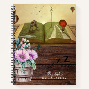 Rustikales Foto Dream Journal Analysis Record Notizblock