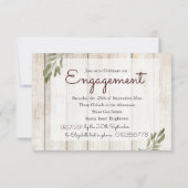 Rustikales Foto Einfaches Holz Moderne Verlobung Save The Date (Rückseite)