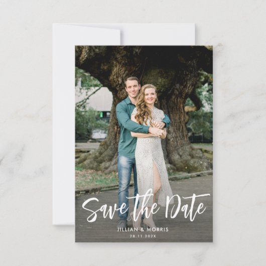 rustikales Foto Einladung (Vorderseite)