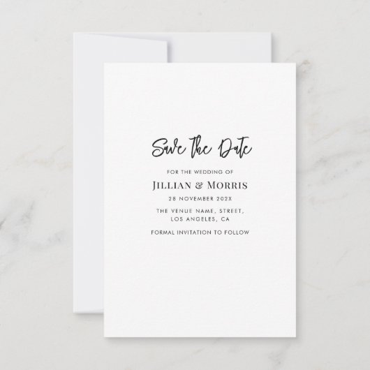 rustikales Foto Einladung (Rückseite)