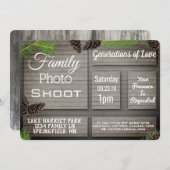 Rustikales Foto Einladung (Vorne/Hinten)