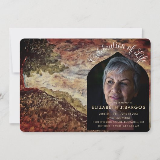 Rustikales Foto Einladung (Vorderseite)