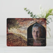 Rustikales Foto Einladung (Stehend Vorderseite)