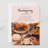 Rustikales Foto Erntedank Abendessen Einladung (Vorderseite)