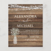 Rustikales Foto Farmhouse Lights Wedding Einladung (Vorderseite)