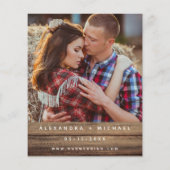 Rustikales Foto Farmhouse Lights Wedding Einladung (Rückseite)