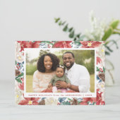 Rustikales Foto Feiertagskarte (Stehend Vorderseite)