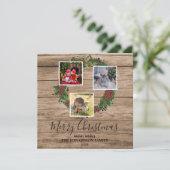 Rustikales Foto Feiertagskarte (Stehend Vorderseite)