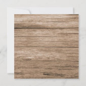 Rustikales Foto Feiertagskarte (Rückseite)