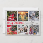 Rustikales Foto Feiertagskarte (Vorderseite)