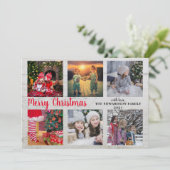 Rustikales Foto Feiertagskarte (Stehend Vorderseite)
