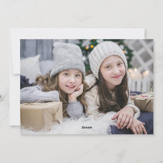 Rustikales Foto Feiertagskarte (Rückseite)