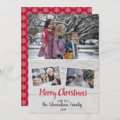 Rustikales Foto Feiertagskarte (Vorne/Hinten)