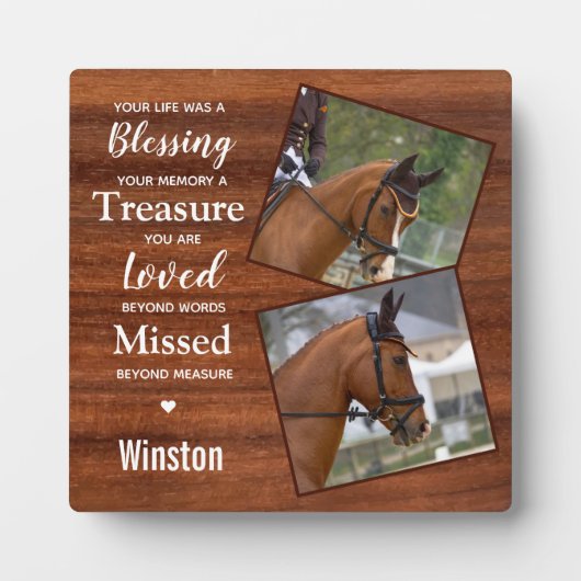 Rustikales Foto Fotoplatte (Vorderseite)