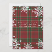 Rustikales Foto Frohe Weihnachten zusammen kariert (Rückseite)