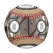 Rustikales Foto für benutzerdefinierte Textfirmen Baseball (Rückseite)