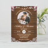 Rustikales Foto für Blumenzwiebeln Einladung (Stehend Vorderseite)