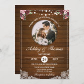 Rustikales Foto für Blumenzwiebeln Einladung (Vorne/Hinten)