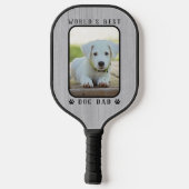 Rustikales Foto für den besten Vater der Welt Pickleball Schläger (Rückseite)