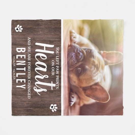 Rustikales Foto für Haustiere Fleecedecke (Vorderseite (Horizontal))