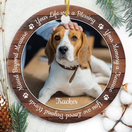 Rustikales Foto für Haustiere Keramik Ornament