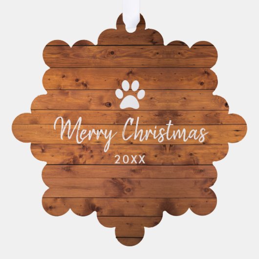 Rustikales Foto für Haustiere Ornament Karte (Rückseite)