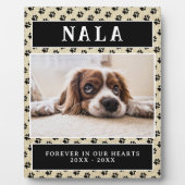 Rustikales Foto für Haustiere Paw Prints Pink Memo Fotoplatte (Vorderseite)