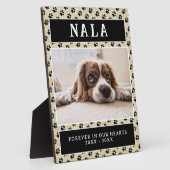 Rustikales Foto für Haustiere Paw Prints Pink Memo Fotoplatte (Seite)