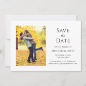 Rustikales Foto für Herbst-Hochzeit speichert das  Save The Date (Vorderseite)