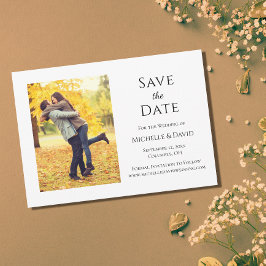 Rustikales Foto für Herbst-Hochzeit speichert das Save The Date