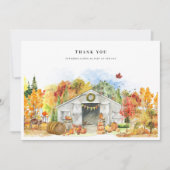 Rustikales Foto für Herbsthochzeiten Dankeskarte (Vorderseite)