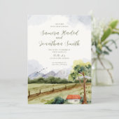 Rustikales Foto für Hochzeiten Einladung (Stehend Vorderseite)