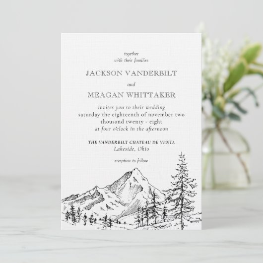 Rustikales Foto für Hochzeiten Einladung (Stehend Vorderseite)