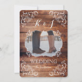 Rustikales Foto für Hochzeiten Einladung (Vorderseite)