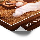 Rustikales Foto für Hochzeiten im Holzstil Poster (Ecke)