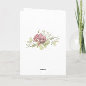 Rustikales Foto für Hochzeiten im Wasserfarbenwald Dankeskarte (Rückseite)