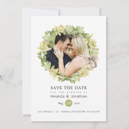 Rustikales Foto für Hochzeiten im Wasserfarbenwald Save The Date