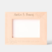 Rustikales Foto für Hochzeiten mit Namen Geätzte Rahmen (Vorderseite)