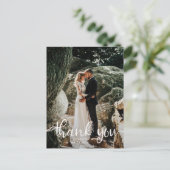 Rustikales Foto für Hochzeiten Postkarte (Stehend Vorderseite)