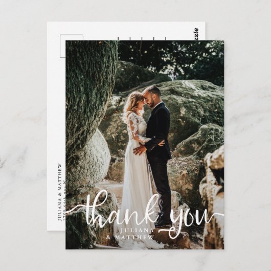 Rustikales Foto für Hochzeiten Postkarte (Vorne/Hinten)