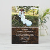 Rustikales Foto für Hochzeitsfeiern Einladung (Stehend Vorderseite)