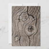 Rustikales Foto für Hochzeitsfeiern Einladung (Rückseite)