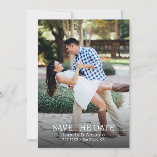 Rustikales Foto für Hochzeitsfeiern Save The Date (Vorderseite)