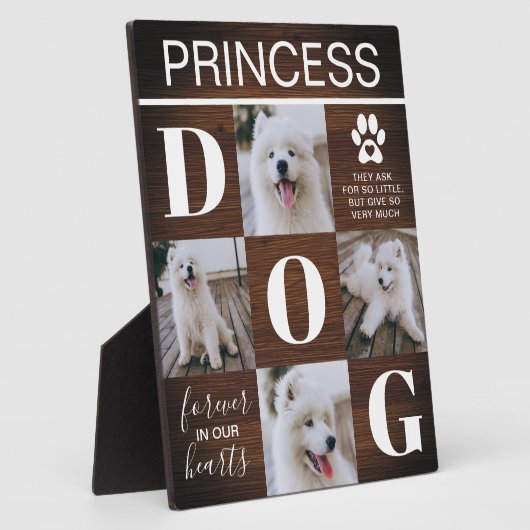 Rustikales Foto für Holzhunde Fotoplatte (Seite)