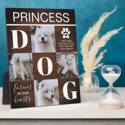 Rustikales Foto für Holzhunde Fotoplatte (Seite)