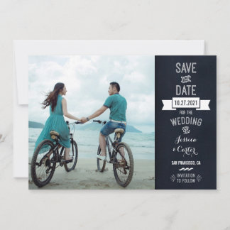 Rustikales Foto für Karton-Typografie Save the Dat Date