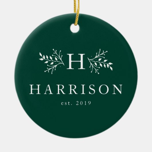 Rustikales Foto für Monogramm-Jäger Keramik Ornament (Vorne)